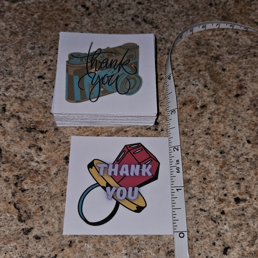 Retro Thank You Sticker Set - Picture 4 of 4